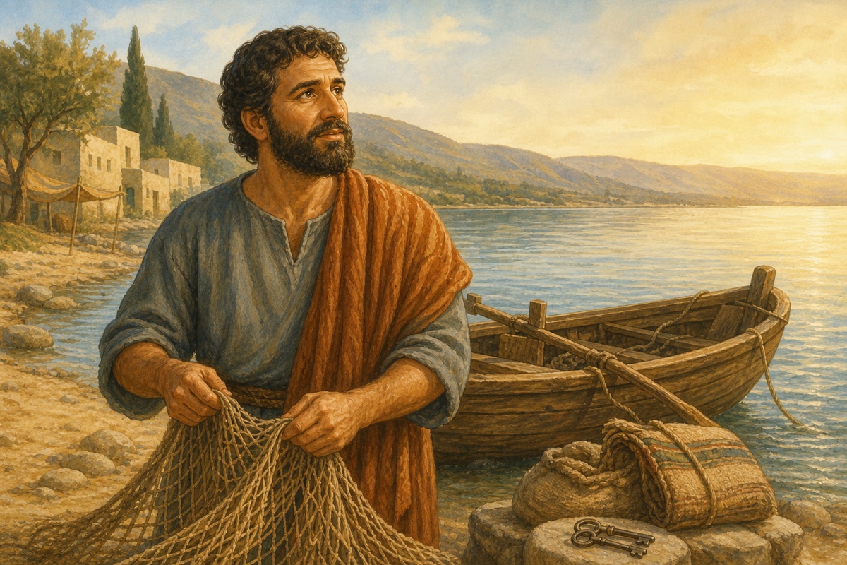 Saint Peter, a disciple who failed, was forgiven, and continued to serve.